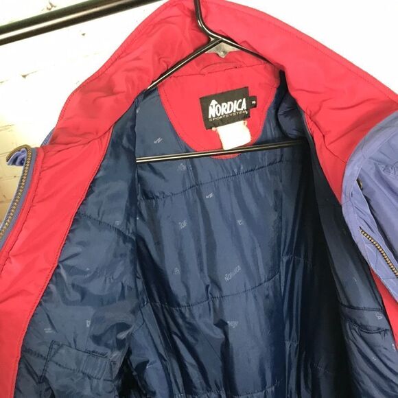 Nordica Vintage Ski Jacket  Plum /Raspberry embroidery & high end detail EUC 16 - Picture 7 of 10